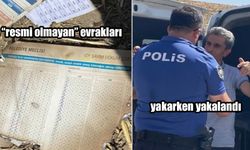 Eski AK Partili başkan seçimle ilgili evrakları yakarken yakalandı