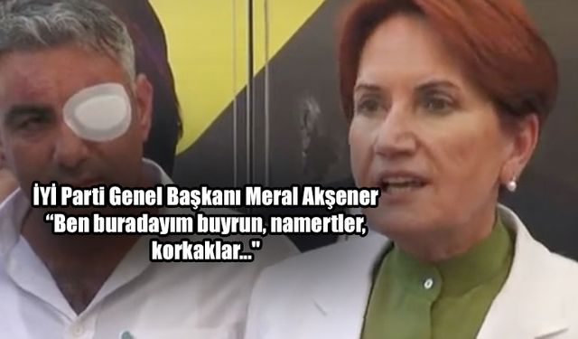 Akşener: "Arkadaşlarımızın uğradıkları saldırının failleri belli, hepsi de bir siyasi partinin yöneticisi konumunda"