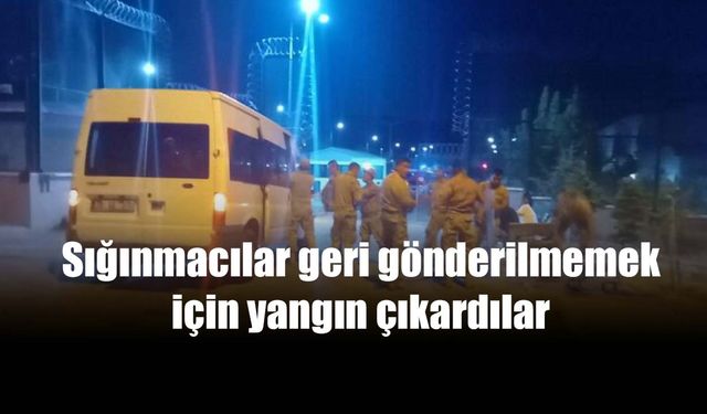 Kayseri'de sığınmacılar Geri Gönderme Merkezi'nde yangın çıkardı