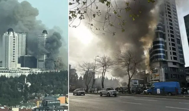 İstanbul Levent'teki AVM'de yangın! Metrocity'nin çatısından dumanlar yükseliyor