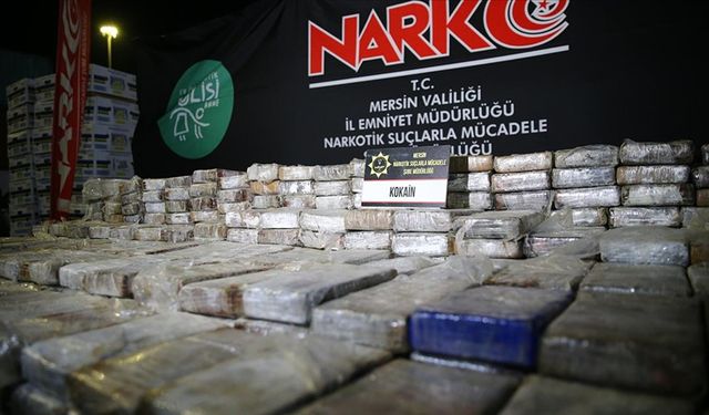 Mersin Limanı'nda 610 kilogram kokain ele geçirildi