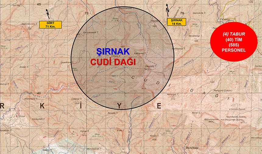 Şırnak’ta Eren Abluka-14 "Şehit Jandarma Teğmen İsmail Can Akdeniz" Operasyonu başlatıldı