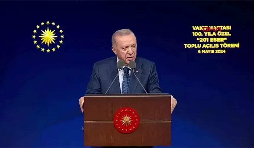 Cumhurbaşkanı Recep Tayyip Erdoğan 201 Vakıf Eseri Toplu Açılış Töreni'nde konuşuyor